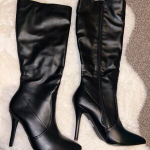 Elegant Black High Heel Boots